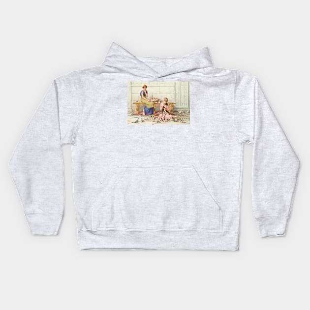 Rose garlands, Henry Ryland, R.I. (1856-1924) Kids Hoodie by immortalpeaches